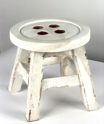 Kinderhocker aus holz weißer - kinderhocker,